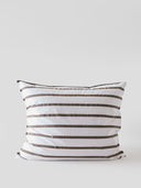 Striped cotton pillowcase