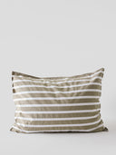 Striped cotton pillowcase