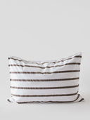 Striped cotton pillowcase
