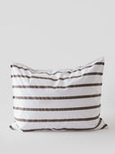 Striped cotton pillowcase