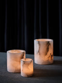 Alabaster candle lantern