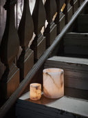 Alabaster candle lantern