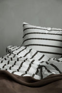 Striped cotton duvet cover