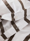 Striped cotton duvet cover