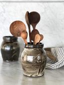 Levi salad cutlery - walnut