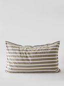 Striped cotton pillowcase