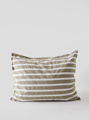 Striped cotton pillowcase