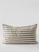 Striped cotton pillowcase