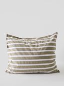 Striped cotton pillowcase
