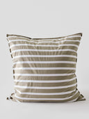 Striped cotton pillowcase