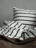 Striped cotton duvet cover