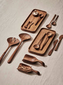 Teak salad cutlery