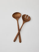 Teak salad cutlery
