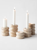 Travertine candlestick