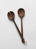 Levi salad cutlery - walnut